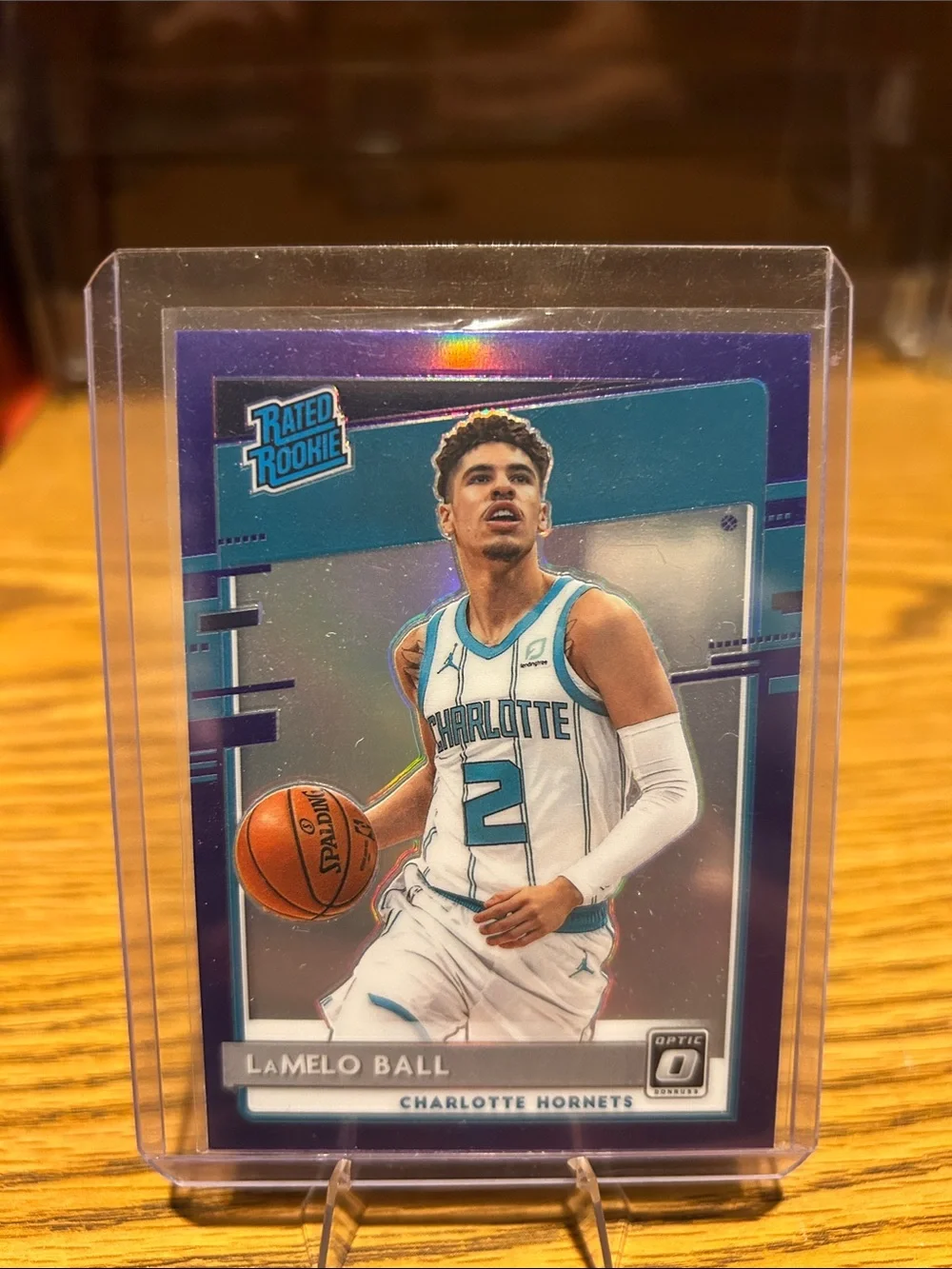 LaMelo Ball Rated Rookie Card - Charlotte Hornets Optic Purple